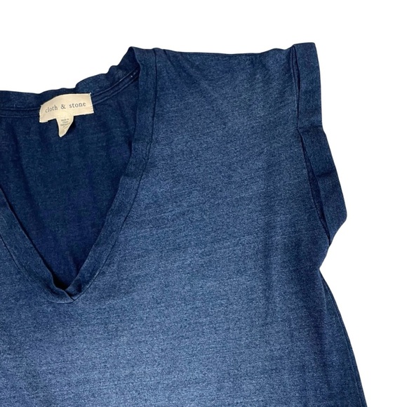 Anthropologie cloth & stone Nila Blue Ombre Maxi Shirt Dress - Picture 10 of 14